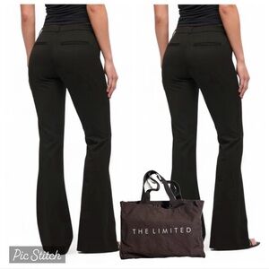 Bundle of 2 + Tote, The Limited Black Stretch Flare Trousers Drew Fit 6R